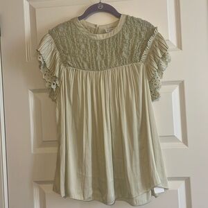 current air smocked top Lg